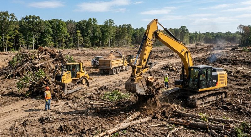 Construction Site Land Clearing in Utah County, UT